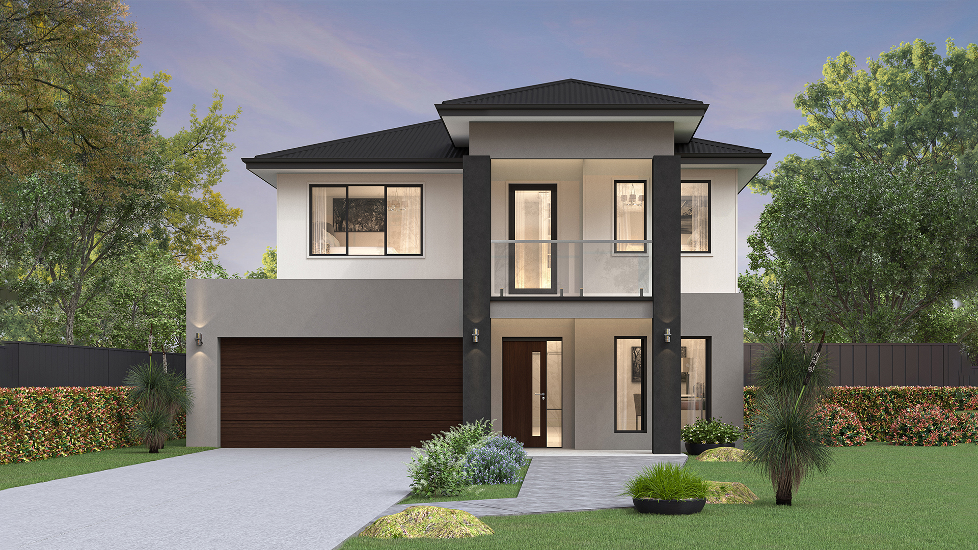 12.5m wide CONTEMPORARY Colorbond BuildOver 1920x1080px