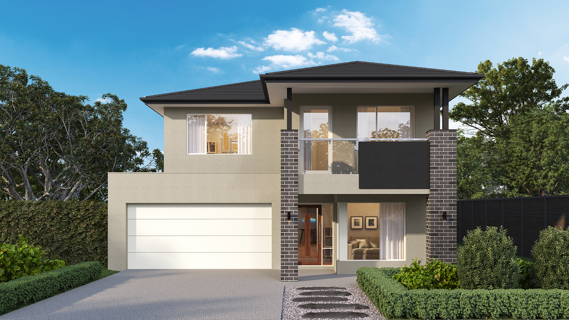 12.5m wide MODERN TiledRoof BuildOver 1920x1080px