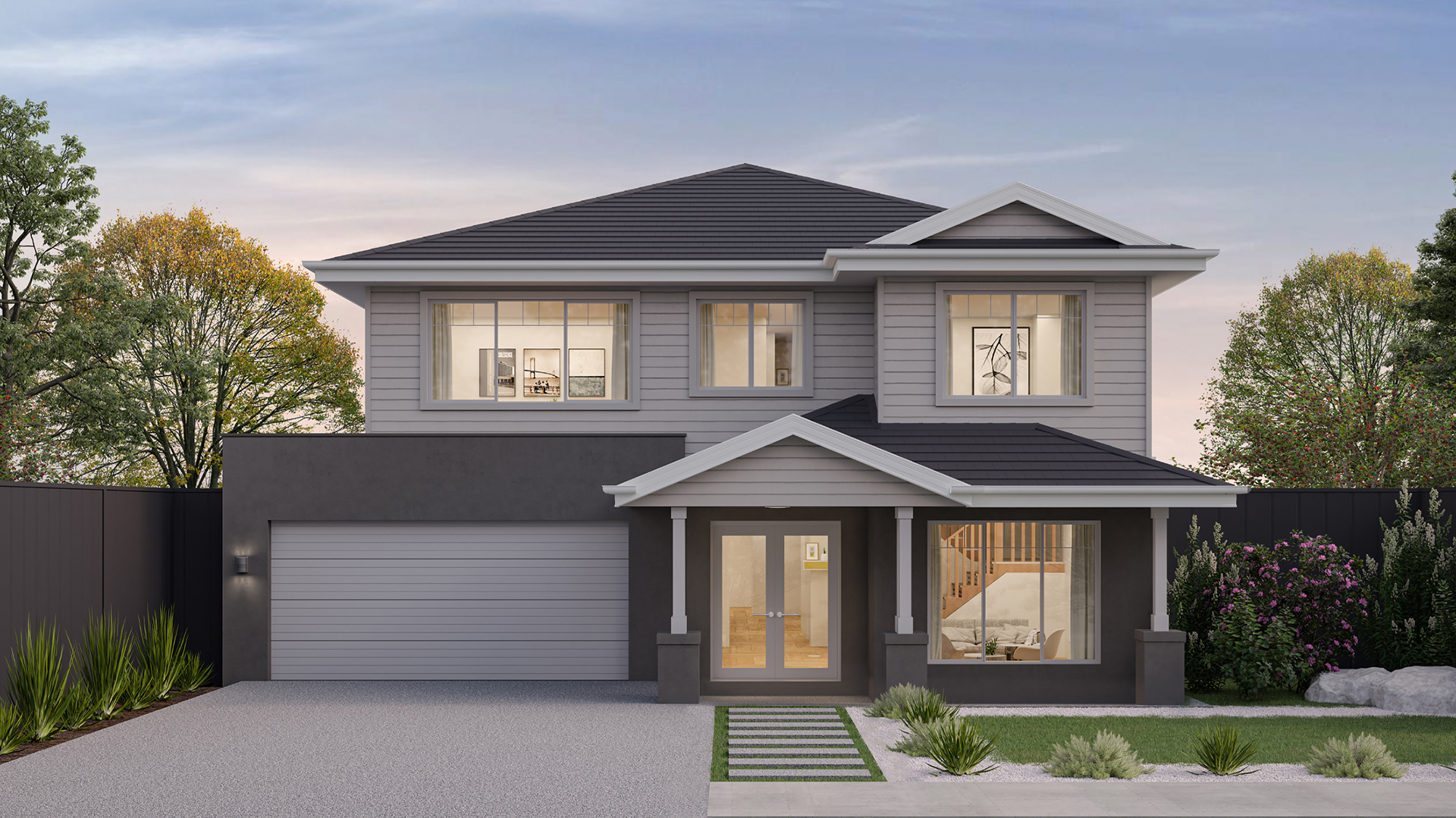 14m wide BRIDGEHAMPTON NB TiledRoof BuildOver 1920x1080px