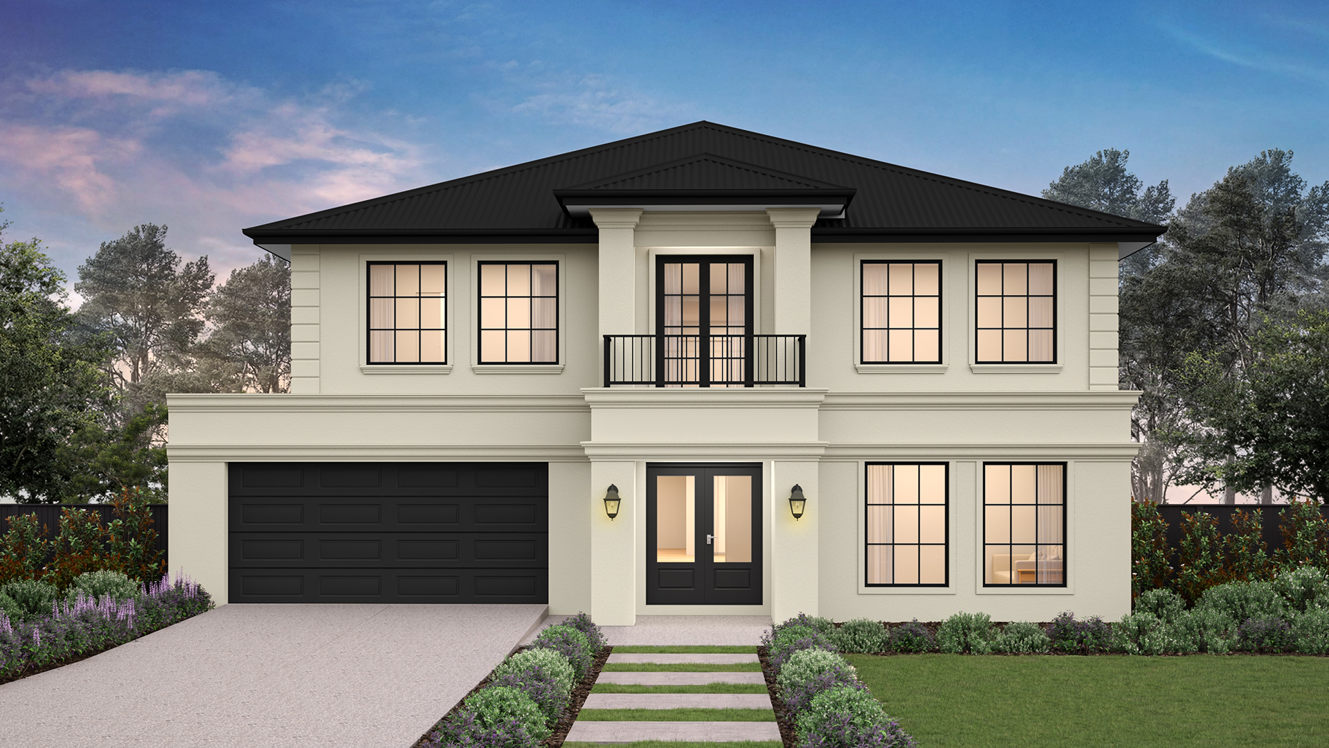 16m wide FRENCH PROVINCIAL MKII TiledRoof BuildOver 1920x1080px