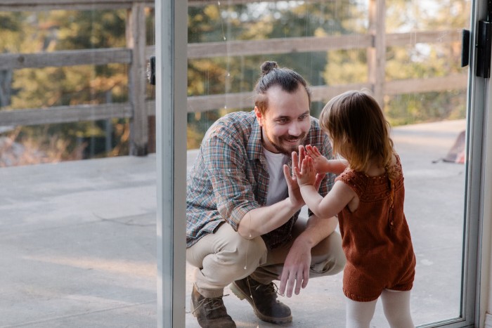 little daughter and father having fun together 3932967