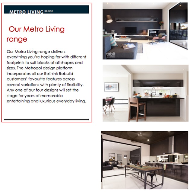 Orbit Homes | Metro Living range
