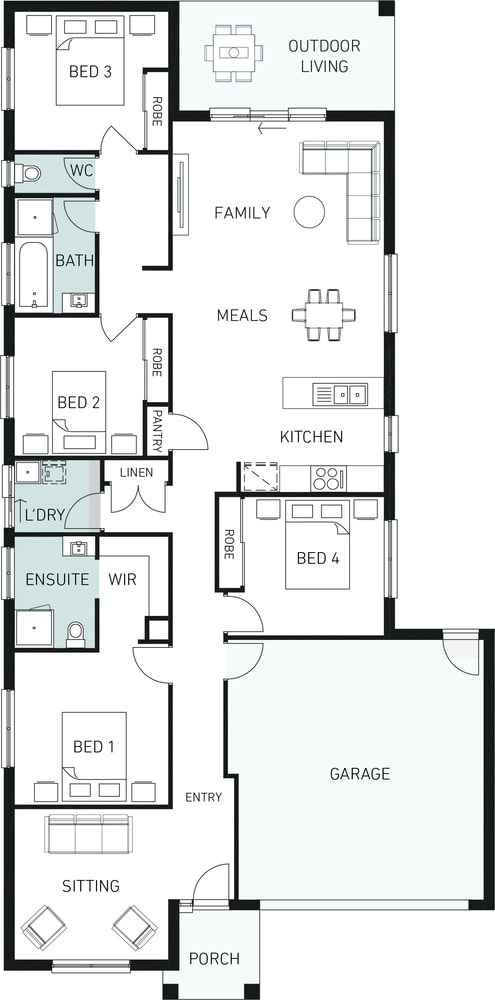 Orbit Homes New House Plans BRIGHTON 213 floorplan