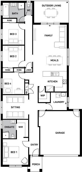 Orbit Homes New House Plans Balwyn 220 floorplan