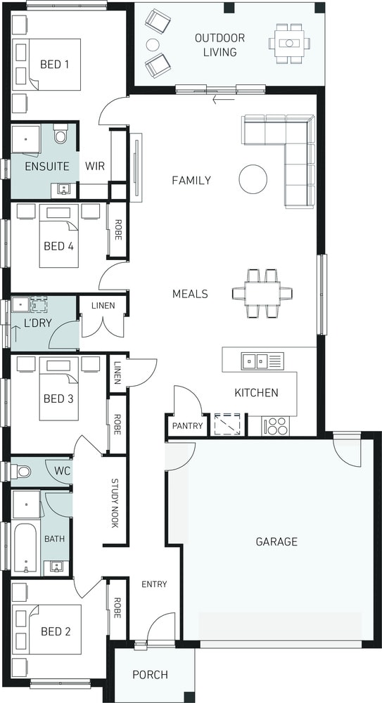 Orbit Homes New House Plans CAULFIELD 204 floorplan