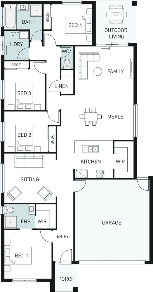 Orbit Homes New House Plans CAULFIELD 209 floorplan