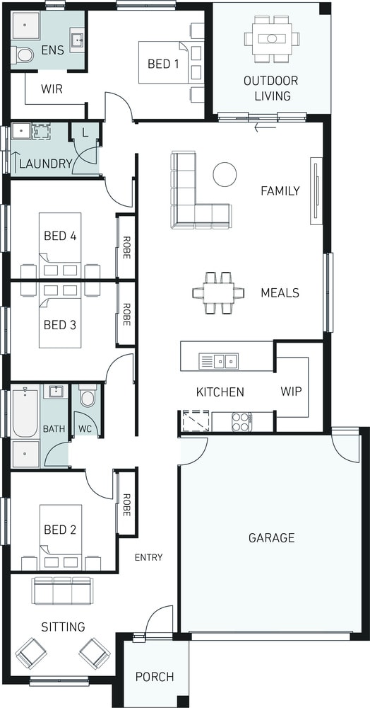 Orbit Homes New House Plans CAULFIELD 210 floorplan