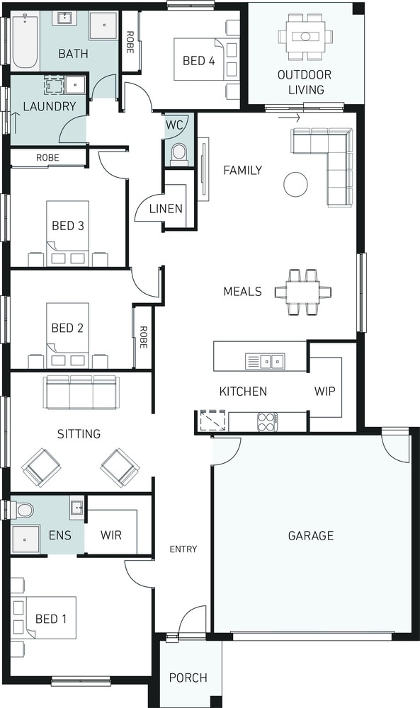 Orbit Homes New House Plans CAULFIELD 227 floorplan
