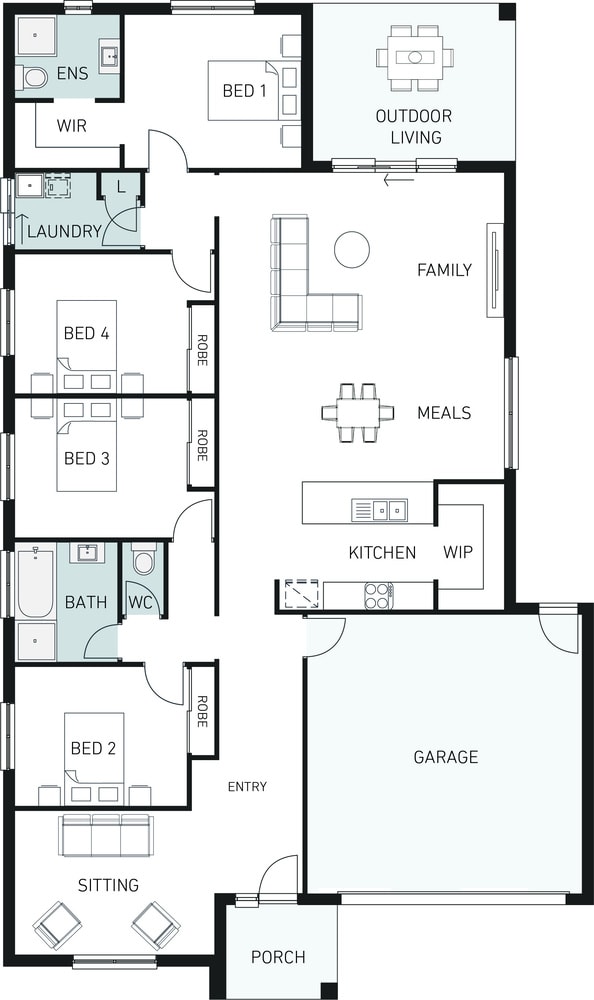 Orbit Homes New House Plans CAULFIELD 235 floorplan