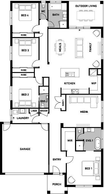 Orbit Homes New House Plans Chevron 29 floorplan