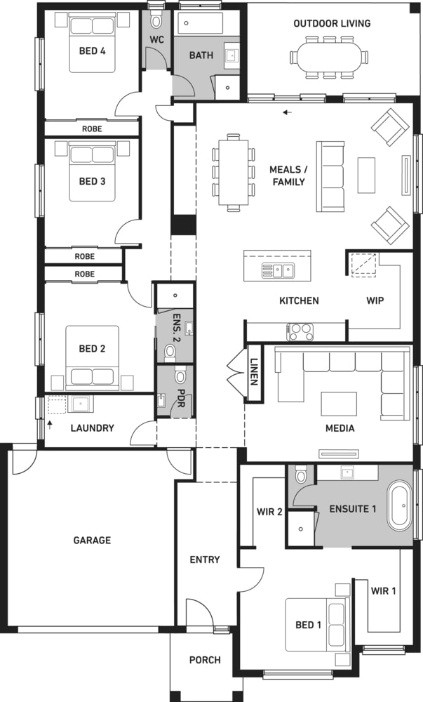 Orbit Homes New House Plans Chevron32 floorplan