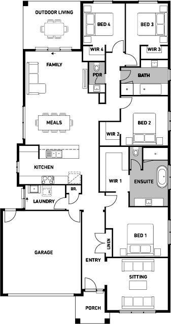 Orbit Homes New House Plans Daintree 28 floorplan