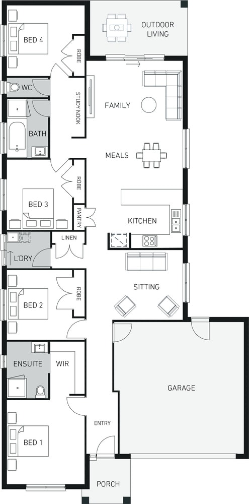 Orbit Homes New House Plans ELSTERNWICK 205 floorplan