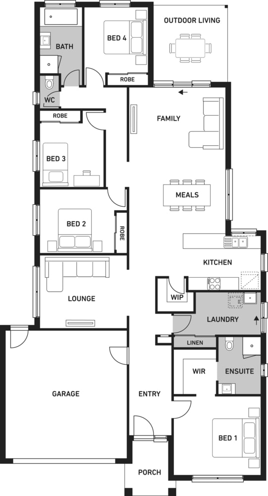 Orbit Homes New House Plans Heathmont 235 floorplan