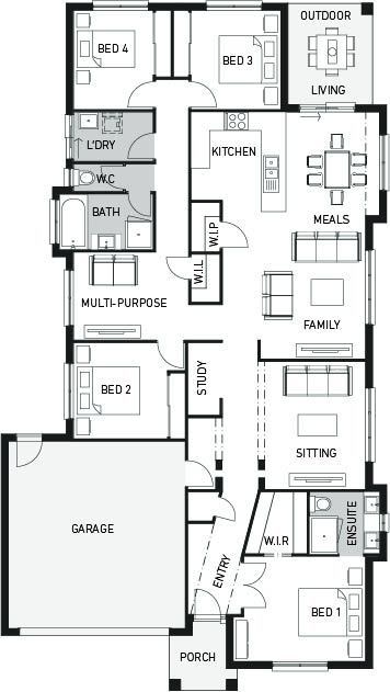 Orbit Homes New Home Plans MERIDIAN 25 floorplan