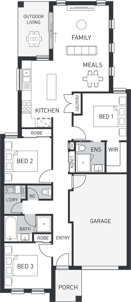 Orbit Homes New Home Plans STUDIO 141 floorplan
