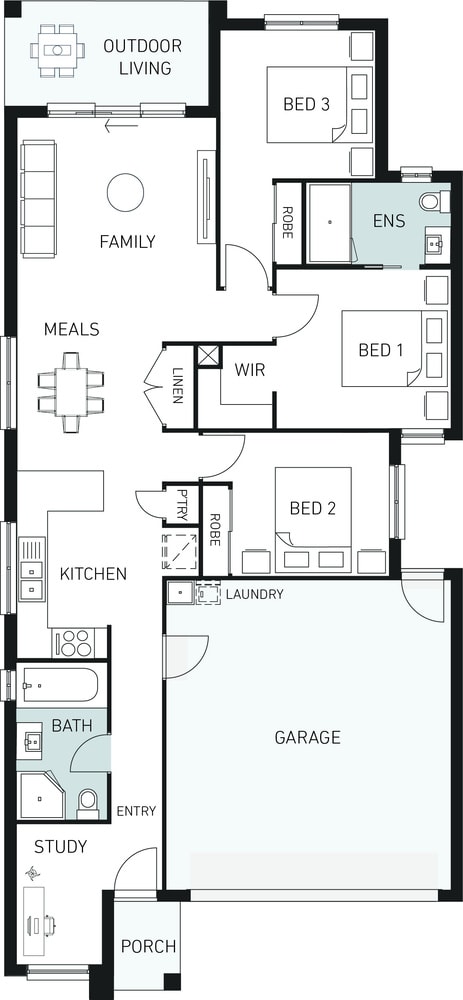 Orbit Homes New Home Plans STUDIO 153 floorplan